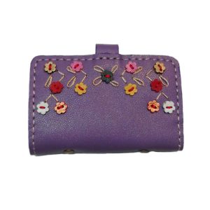 کیف کوچک چرمی گل دار