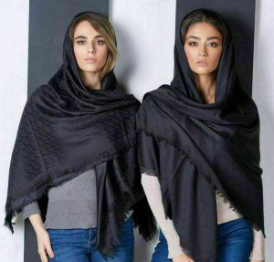 روسری مشکی جدید حاشیه دار