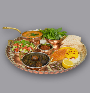 ظروف سرو غذای مسی