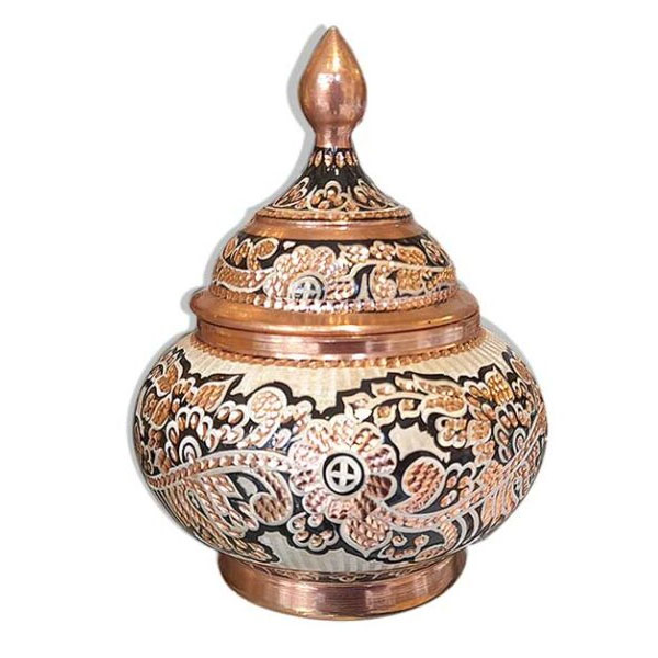 قندان بدون پایه گنبدی سایز1 نقره کوب
