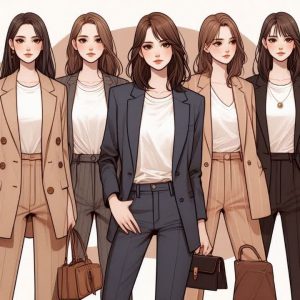استایل رسمی زنانه با تی شرت
