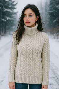 بلوز یقه اسکی زنانه