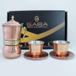 ست فنجان و قهوه جوش مسی کادویی کد HS64 - Image 3