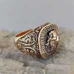 خرید انگشتر مردانه سرشیر طرح طلا روس کد JW489 - Image 2