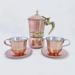 ست فنجان و قهوه جوش مسی کادویی کد HS64 - Image 4