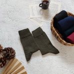 خرید جوراب ساقدار زنانه طرح کبریتی زیتونی کد PH696.6 - Image 2
