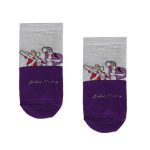 خرید جوراب مچی دخترانه طرح جوکر بنفش کد PH872