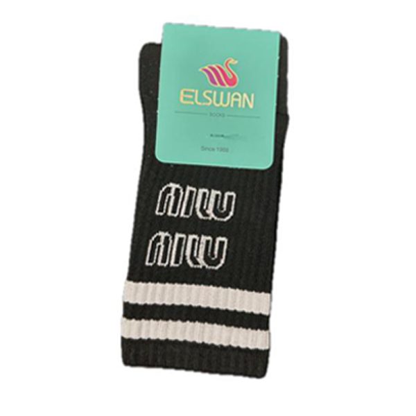جوراب اسپرت ساقدار miu miu مشکی کد PH1043.3 - Image 3