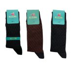 پک 3 تایی جوراب ساقدار مردانه ژاکارد دودی ( پنبه) کد PH1076.2 - Image 7
