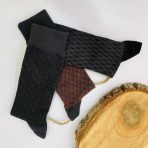 پک 3 تایی جوراب ساقدار مردانه ژاکارد دودی ( پنبه) کد PH1076.2 - Image 4
