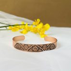 دستبند مسی دخترانه مدل گل نیم مثلث کد JW94 - Image 2