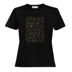 خرید تیشرت دخترانه طرح پلنگی مشکی کد IP54.4