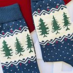 جوراب ساقدار طرح snowy forest کد PH1087 - Image 6